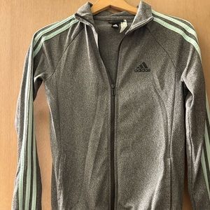 Adidas long sleeve zip down workout